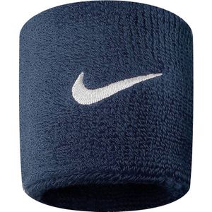 Nike pols zweetbandjes in de kleur marine.