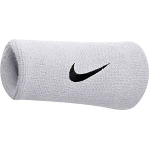 Nike pols zweetbandjes in de kleur wit/zwart.