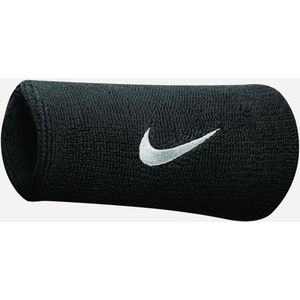 Nike pols zweetbandjes in de kleur zwart/wit.