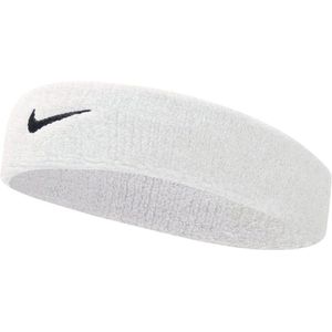 Nike hoofd zweetband in de kleur wit/zwart.