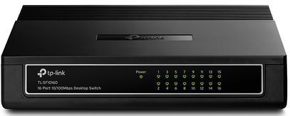TP-Link TL-SF1016D Unmanaged Fast Ethernet (10/100) Zwart