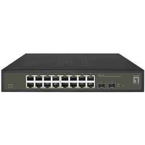 LevelOne GES-2118 netwerk-switch Managed L2 Gigabit Ethernet (10/100/1000) Zwart