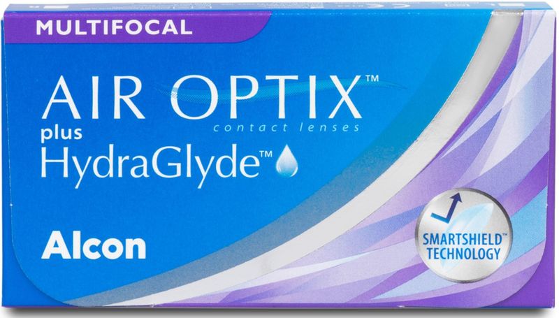 Air Optix Plus Hydraglyde Multifocal - Dag- en Nachtlenzen - Silicone Hydrogel - 6 Lenzen
