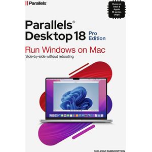 Parallels Desktop 18 Pro Edition - 1 Jaar - Mac