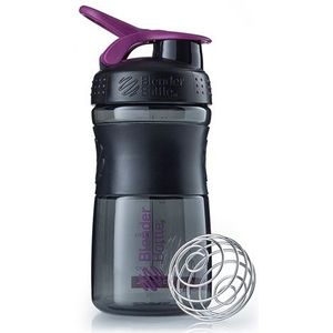 BlenderBottle Sportmixer Tritan drinkfles met BlenderBall, geschikt als proteïneshaker, eiwitshaker, waterfles of voor fitnessshakes, BPA-vrij, geschaald tot 500 ml, 590 ml, paars/zwart