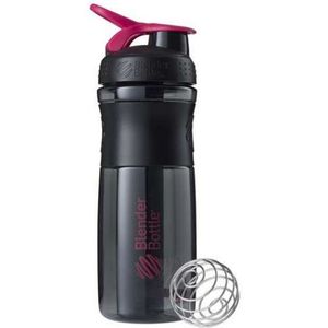 BlenderBottle Sportmixer Tritan drinkfles met BlenderBall, geschikt als proteïne shaker, eiwitshaker, waterfles of voor fitness shakes, BPA-vrij, geschaald tot 760 ml, 820 ml, roze/zwart
