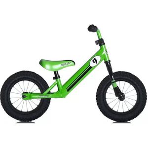 Loopfiets 12,5"" Rebel Kidz Steel Air - racing green