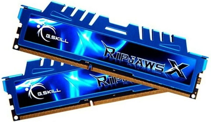 G.Skill RipjawsX (2 x 8GB, 2400 MHz, DDR3 RAM, DIMM 288 pin), RAM, Blauw