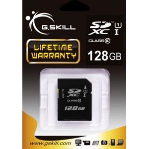 G.Skill - SDXC 128 GB - Geheugenkaart - 128 GB - Klasse 10 UHS-I, V10, Schrijfsnelheid tot 10 MB/s