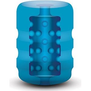 ZOLO ZO-6002 Pocket voor masturberen mannen - Lustkut met realistische vagina - smalle opening met stimulerende ribben (blauw),