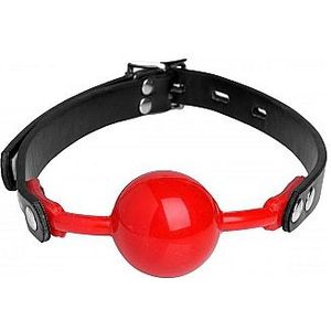 XR Brands - Master Series - The Hush Gag Silicone Comfort Ball Gag - Red