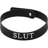 Master Series Siliconen Halsband Met 'Slut' Opdruk