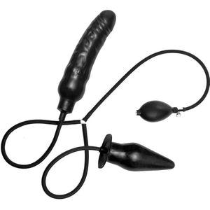 Master Series Deuce Dubbele penetratie opblaasbare dildo en anale plug