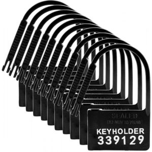 Master Series XR-Brands Set de Porte-Clés Paquet de 10 Cadenas de Chasteté Numérotées en Plastique