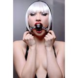 Master Series - Ball Gag met Gaatjes - Metallic Look