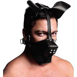 Puppy Play Masker Met Ballgag - Zwart