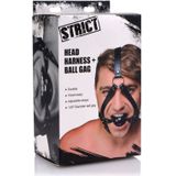 Strict - Head Harness with Ball Gag 1.5"