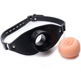 Pussy Face Oral Sex Mouth Gag - Black