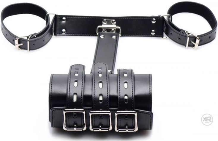 Strict Arm Binder Bondage Harnas Met Boeien