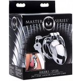 Rikers 24-7 Stainless Steel Locking Chastity Cage - Silver