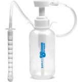 XR Brands AF535,Pump Action Enema Bottle w/ Nozzle - Transparent,Zwart