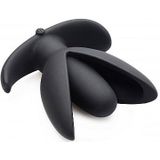 XR Brands - gekiemde 10X siliconen - vibrerende anker-anaalstekker - zwart