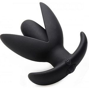 XR Brands - gekiemde 10X silicone - vibrerende anker-anaalstekker - zwart