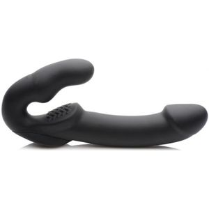 Evoke Vibrerende Strapless Strap-On - Zwart