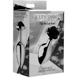 Booty Sparks - Black Rose Butt Plug - Medium - Black