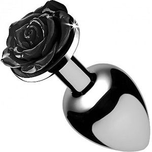 Booty Sparks - Black Rose Butt Plug - Large - Black