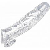 Realistic Clear Penis Enhancer and Ball Stretcher - Transparent