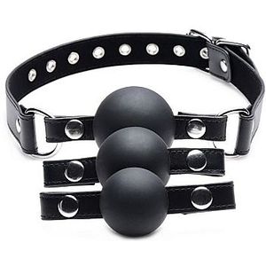 Interchangeable Silicone Ball Gag Set - Black