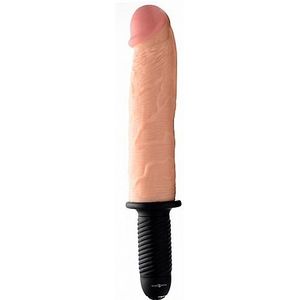 Onslaught 13 Mode XXL Vibrating Giant Dildo Thruster - Flesh