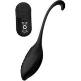 Silicone Vibrating Egg with Remote Control - Black