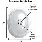 Large Vaginal 5 Inch Pumping Cup Attachment - Transparent