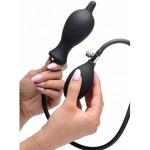 Opblaasbare Buttplug Dark Inflator - Zwart