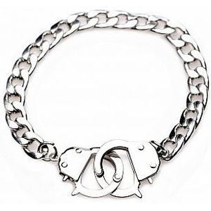 Cuff Him Handcuff Bracelet - Silver