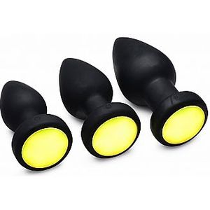 Vibrerende Buttplug met Led Verlichting - Zwart