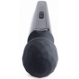 Diamond Head- 11X Silicone Wand Massager - Black