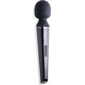 Siliconen Wand Vibrator Diamond Head - Zwart