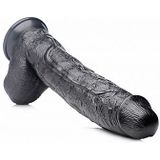 Raging Rhino 17 Inch Veiny Dildo - Black