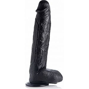 Raging Rhino 34 CM Geaderde Dildo - Zwart