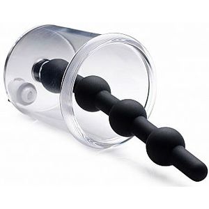 Rosebud Cylinder w/ Beaded Silicone Insert - Black