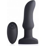 10X Inflatable + Vibrating Curved Silicone Anal Plug