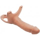 SM Hollow Silicone Dildo Strap-On - Flesh