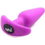 21X Vibrating Silicone Butt Plug with Remote Control - Purple