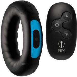 XR Brands Silicone Cockring with Remote Control black
