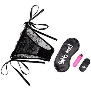 Power Panty Lace Panties. Bullet. & Blindfold Kit - Pink