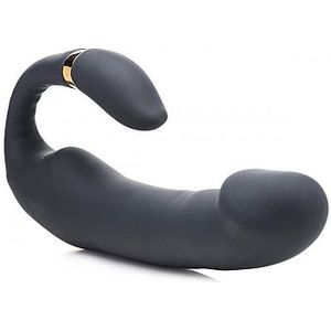 10X Pleasure Silicone Vibrator with Clit Stimulator