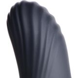 Sliding Shaft Silicone Vibrator w/ Remote - Black